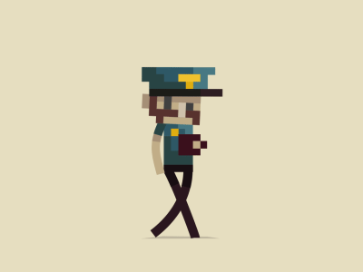 Pixel Cop Walkcycle