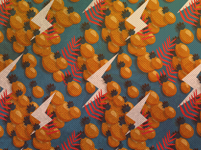 Pineapple Pattern background halftone illustration kidpapaya pattern smallproductlab vectordesign visual