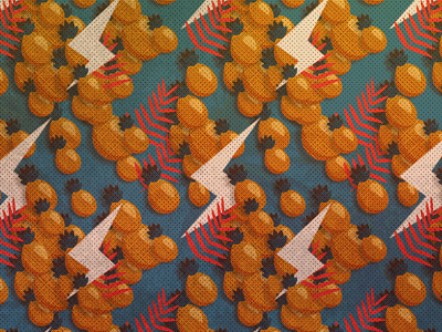 Pineapple Pattern background halftone illustration kidpapaya pattern smallproductlab vectordesign visual