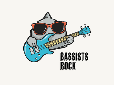 Bassists rock art artist cool designer funny graphic design graphicdesign illustration lettering music musician rock and roll typography