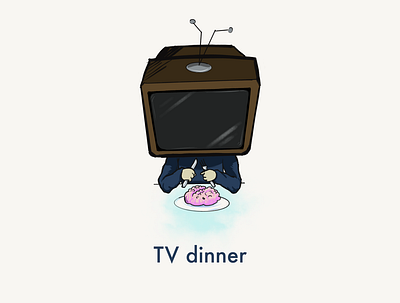 TV dinner 2020 art artist designer funny funny illustration graphic design graphicdesign illustration lettering life society typography