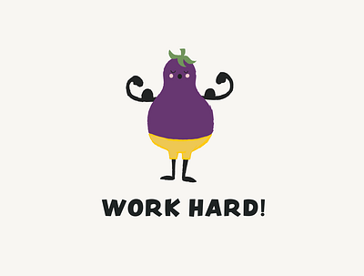 Work hard! art artist designer exercise fitness funny graphic design graphicdesign healthy illustration lettering life typography workout