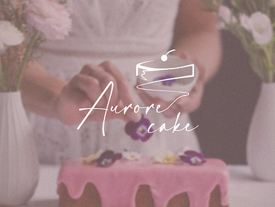 Aurore cake - logotype art branding cake cakelogo design digitalart illustration illustrator logo