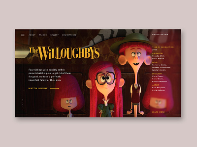 The Willoughbys | desktop concept concept desktop digital graphic design ui web webdesign