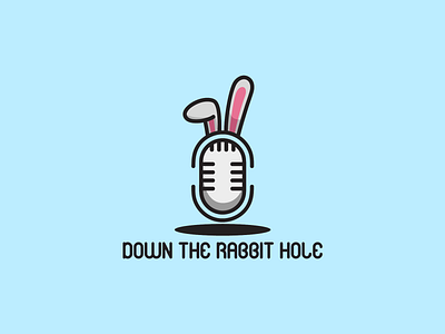 Rabbit Podcast Logo art cartoon childreen cute design illustration kid logo podcast rabbit vector