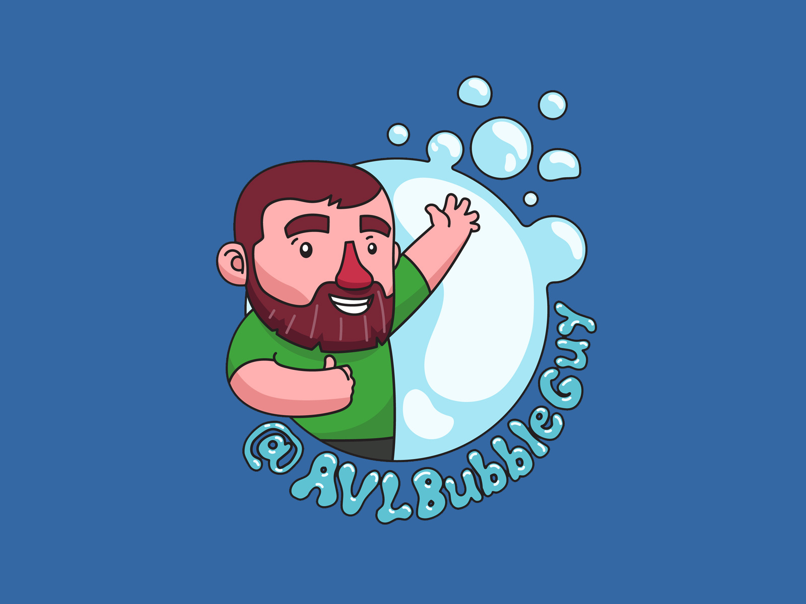Bubble Guy Logo by Blueasarisandi on Dribbble