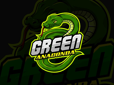 Green Anaconda anaconda animal branding esport game gamers illustration logo mascot streamer twitch youtube