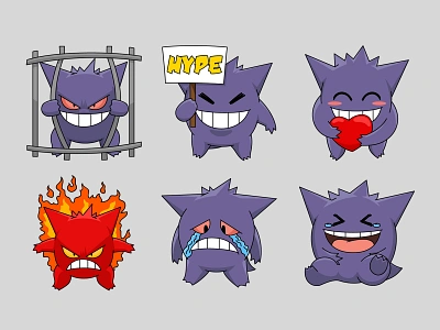 Twitch Emotes angry badges cartoon chibi cute discord emoji emotes expression game ganger icon illustration laugh love pokemon sad sub badge twitch youtube