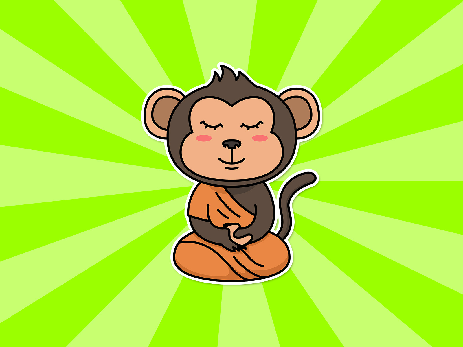 Monkey Meditation by Blueasarisandi on Dribbble