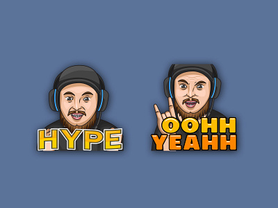 Gamer Emotes cartoon discord emoji emote emotes emoticon game gamer illustration streamer sub badge sub badges twitch vector youtube