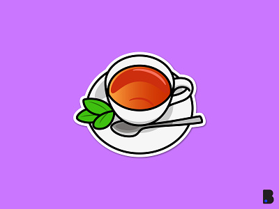 Tea Cup Logo cartoon cup cute drink fresh health hot illustration leaves logo lover nature relaxing tea vector