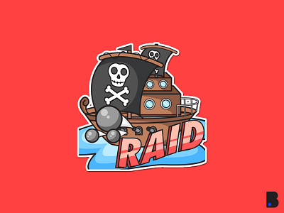 Pirate Ship Emote cartoon character emote emotes for twitch game gamer illustration pirate ship streamer streaming twitch vector youtube