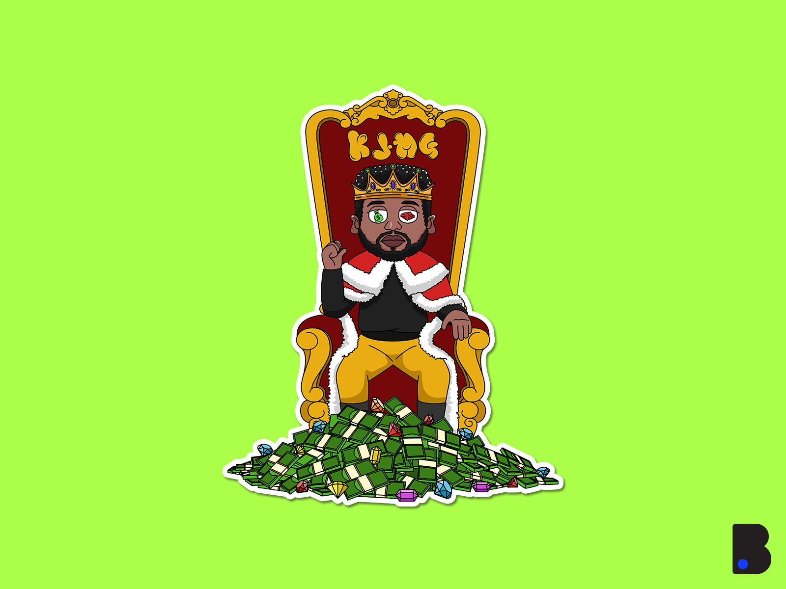 King Sitting on The Chair by Blueasarisandi on Dribbble
