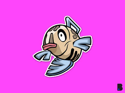 Feebas Fish animal art cartoon character cute design draw feebas fish illustration mascot pokemon vector