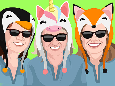 3 Women friends Illustration