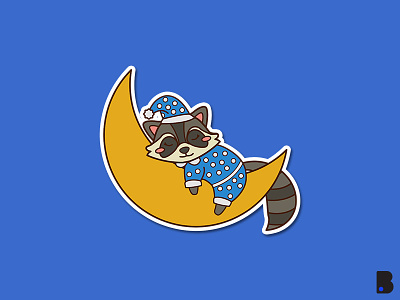 Raccoon sleeping art clean design flat graphic graphic design icon illustration illustrator logo minimal vector