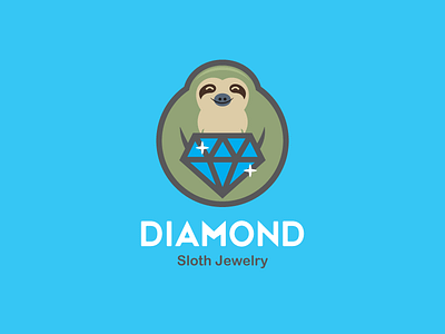 Sloth Diamond logo sloth diamond logo sloth jewelry logo sloth logo