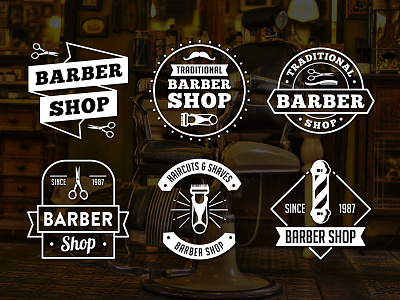 Baber Shop Logo & Badge