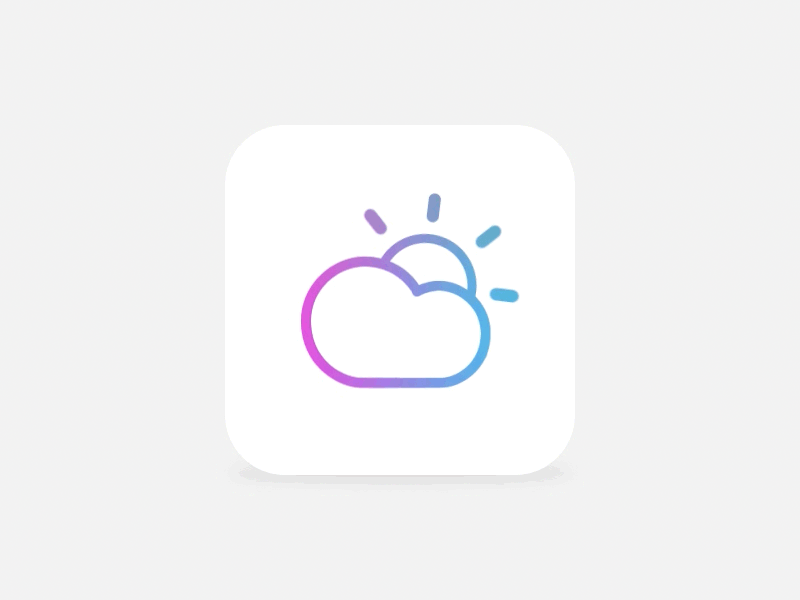 Weather Icon iOS 7 app design concept by Agilie. android animation art flat clean simple interface mobile ios iphone sketch ui ux weather