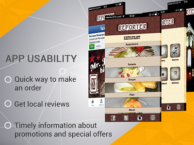 Restaurant Application app design concept by Agilie