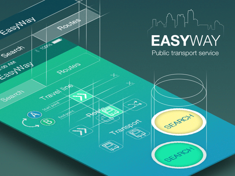 Easy Way app design concept by Agilie android animation art flat clean simple interface logistics lyft mobile ios iphone taxi transportation uber ui ux