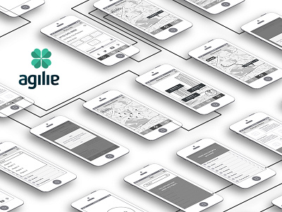 New travel guide wireframes app design concept