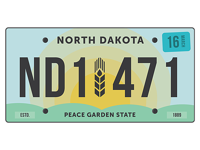 North Dakota License Plate Redesign license plates north dakota peace garden prairie state united states wheat