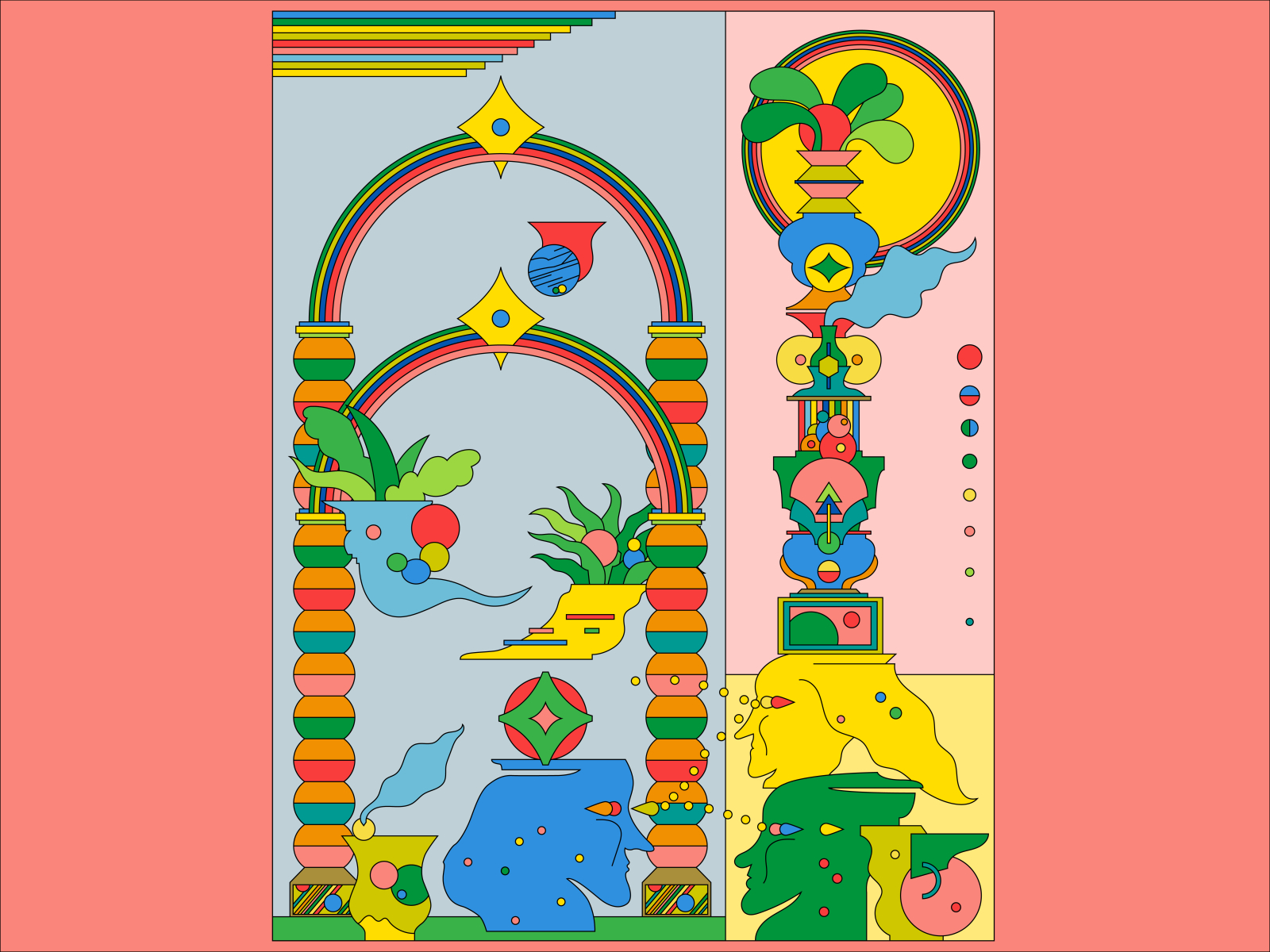 Entrance to The Garden of Delights by Sretan Bor on Dribbble