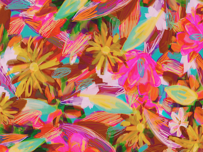 Saturday flowers 🌼 abstract pattern digital illustration digital painting flower flowers graphic design illustration nature painting pattern photoshop