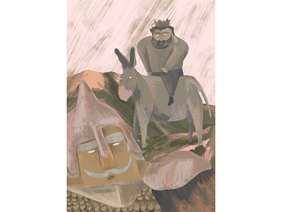 Sancho Panza, Rucio and Don Quichotte in Three Kings 🌟 don quichotte illustration three kings