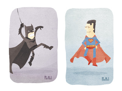 Batman and Superman batman illustration superman