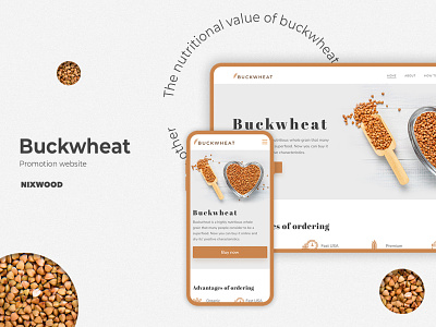 Buckwheat web-site branding graphic design illustration minimal typography ui ux website concept website design