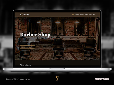 Barber Shop by Nixwood design graphic design ui ux website concept website design