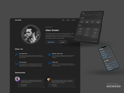 Portfolio for Web-Designer by Nixwood Team