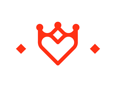 Kingdom of Heart, crown + heart, dating logo design symbol
