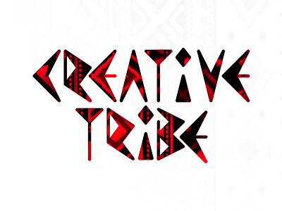 Creative Tribe: custom type word mark / logo design