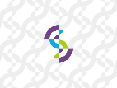 S logo design symbol + corporate pattern