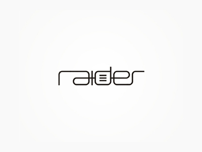 raider - electronic music events organizer logo design