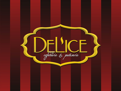 Delice logo + wrapping pattern for chocolate shop cakes candy chocolate design logo logo design pastry pattern shop sweets wrapping paper