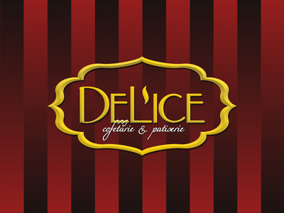 Delice logo + wrapping pattern for chocolate shop
