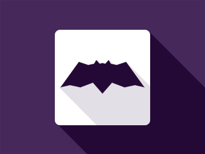 My Bat going Flat bat design flat flat design icon logo logo design logo design symbol logo designer purple symbol