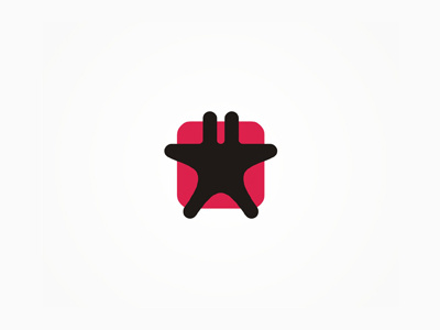 2 headed sea star logo design symbol