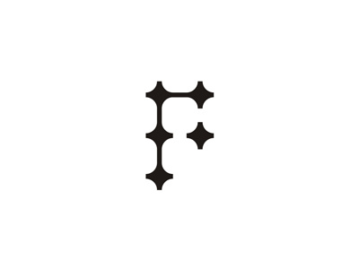 F + photo studio logo design symbol / monogram
