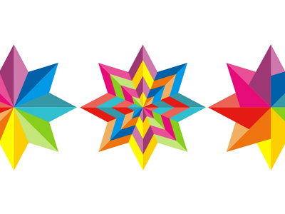Colorful star, logo design symbol explorations