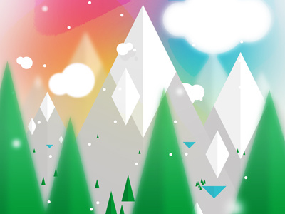 Winter flyer poster design by alex tass
