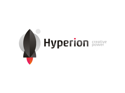 Hyperion design agency logo design advertising agency agency design design agency design studio hype hyperion logo logo design planet planets rocket satellite space studio