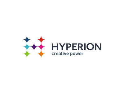 Hyperion design agency logo design advertising agency agency design design agency design studio h hyperion letter mark monogram logo logo design logo designer space stars studio