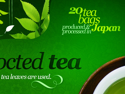 green tea packaging design - v2 detail