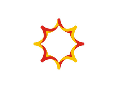Sun logo design symbol