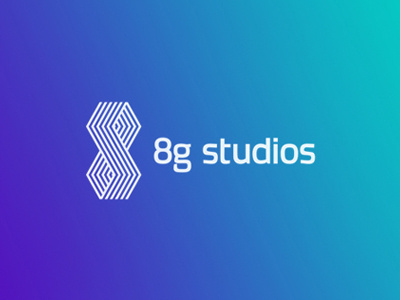 8g Studios logo design 3d 3d studio 8 8g acceleration design g gaming gaming studio infinite infinity letter mark monogram logo logo design logotype loop s studio